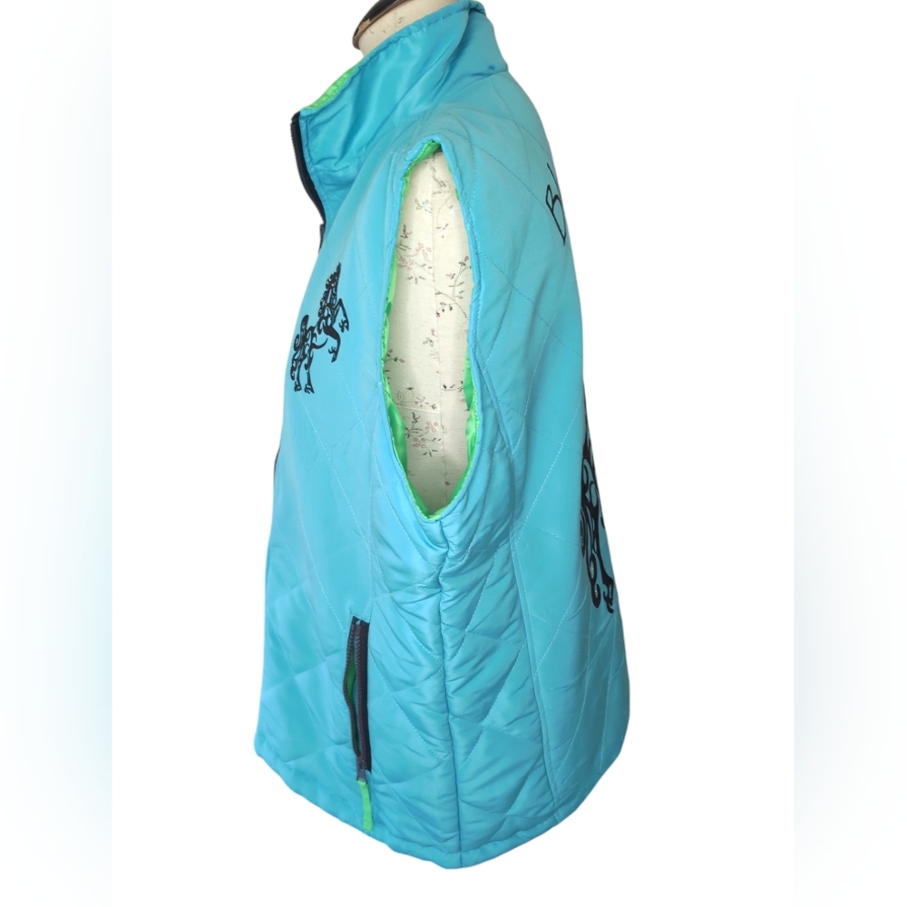 Black Horse Creations Quilted Xl Vest With Horse View 2